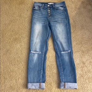 Boyfriend Destroyed Jeans {worn once }